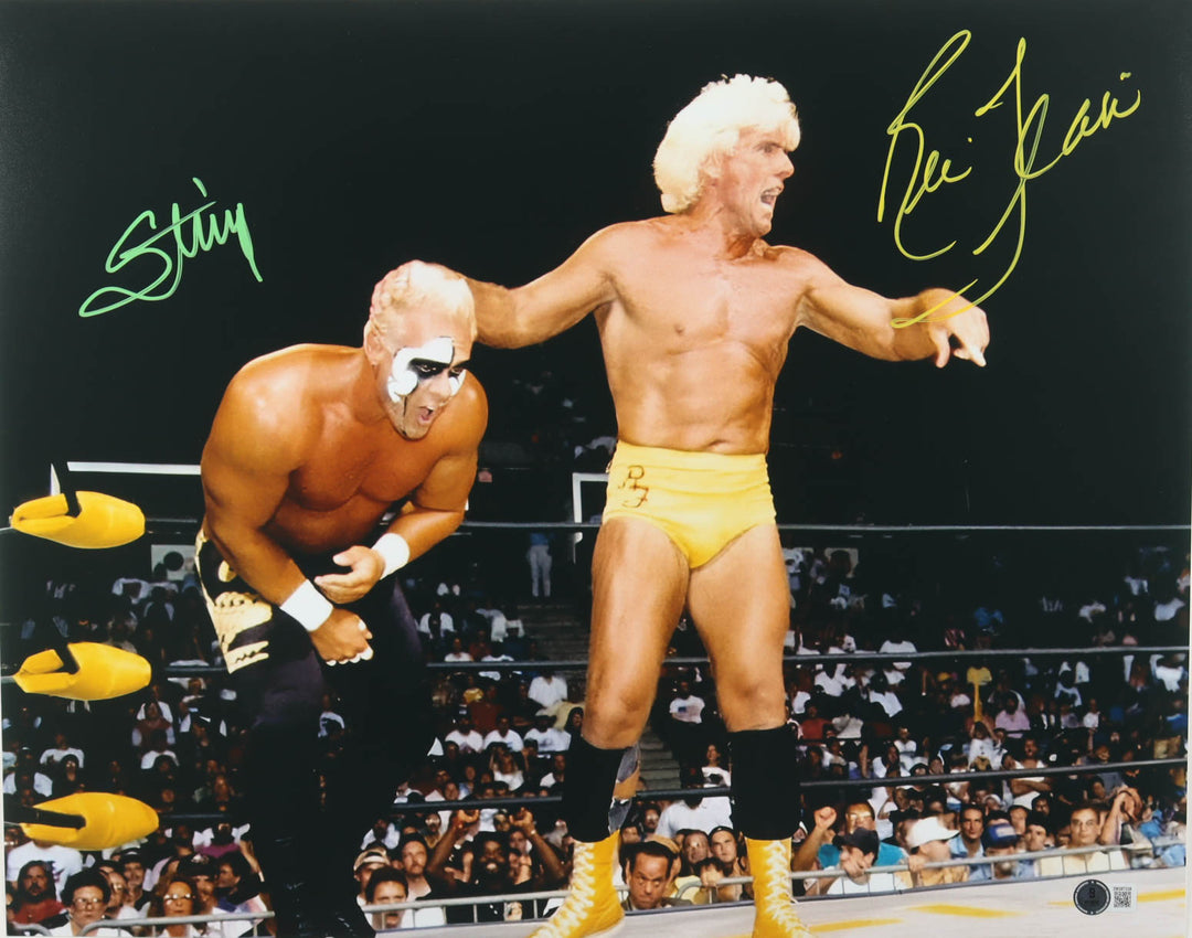 Ric Flair & Sting Signed WCW 16x20 Framed Photo (Beckett)
