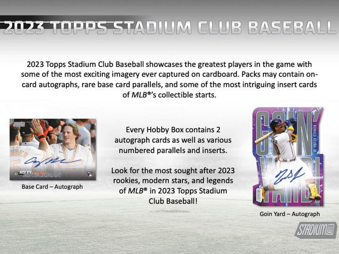 2023 Topps Stadium Club Baseball Hobby Box