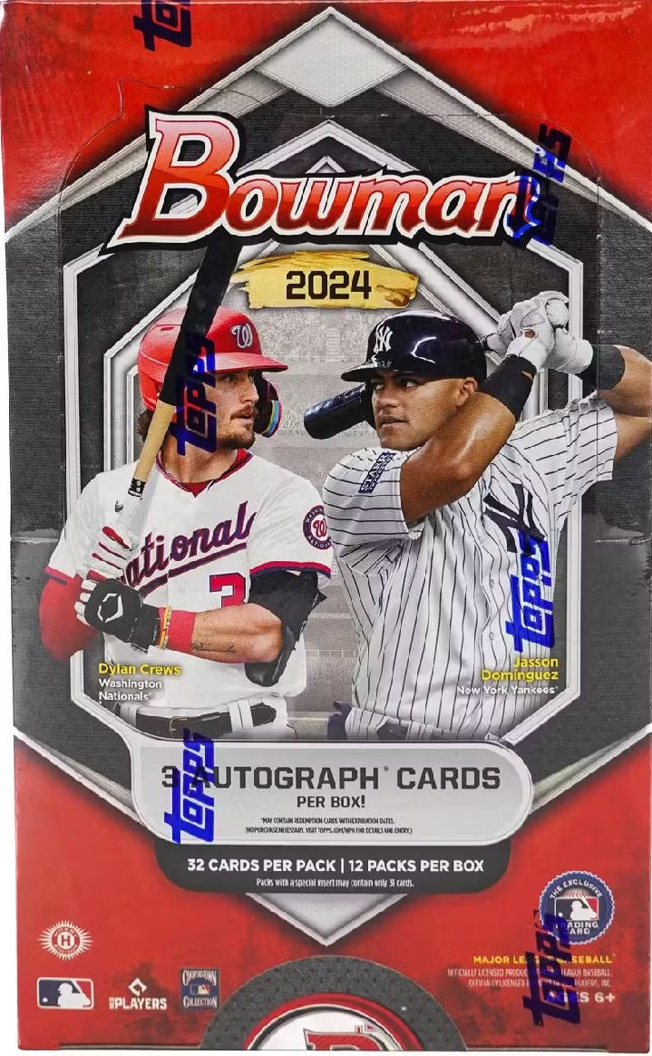 2024 Bowman Baseball Hobby Jumbo Box - (12) Packs