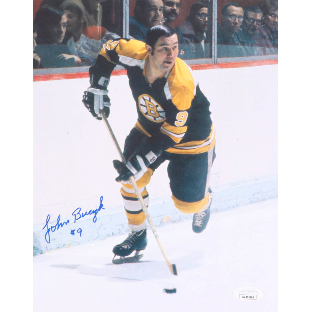 Johnny Bucyk Signed Bruins 8x10 Framed Photo (JSA COA)