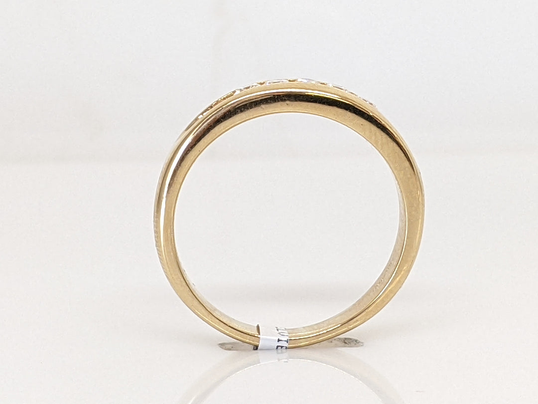 14k .20 CARAT TOTAL WEIGHT SI1 I DIAMOND ROUND (5) ESTATE CHANNEL BAND 4.6 GRAMS