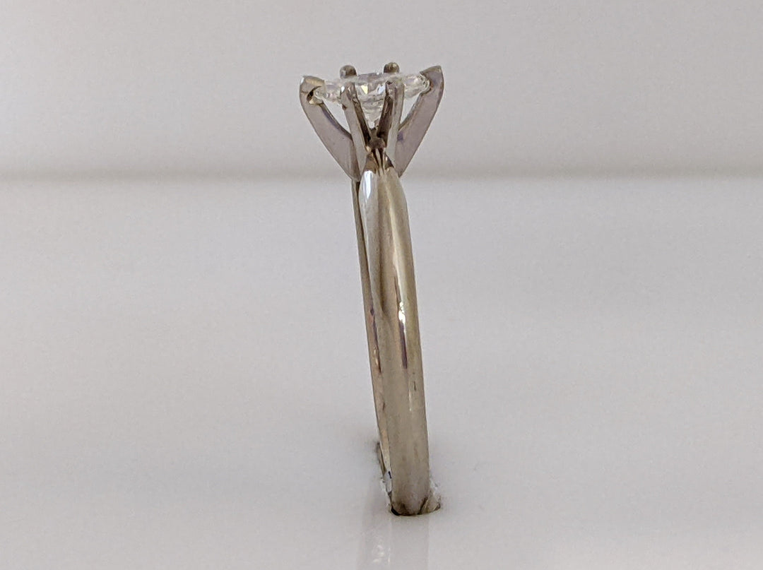 14K WHITE .26 CARAT TOTAL SI2 I DIAMOND MARQUISE SOLITAIRE ESTATE RING 1.9 GRAMS