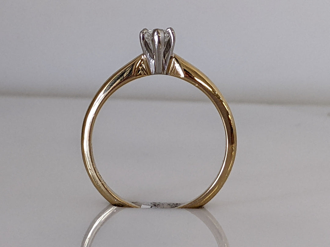 14K .19 CARAT TOTAL WEIGHT SI2 G DIAMOND HEART ESTATE SOLITAIRE 2.1 GRAMS
