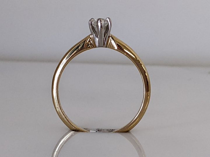 14K .19 CARAT TOTAL WEIGHT SI2 G DIAMOND HEART ESTATE SOLITAIRE 2.1 GRAMS