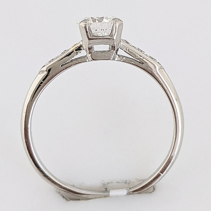 PLATINUM .75 CARAT TOTAL WEIGHT SI1 G DIAMOND ROUND (7) ESTATE RING 2.9 GRAMS