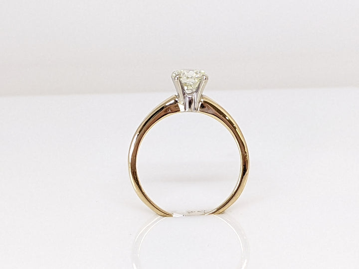 14K 1.02 CARAT TOTAL SI2 K ROUND ESTATE SOLITAIRE RING 3.2 GRAMS