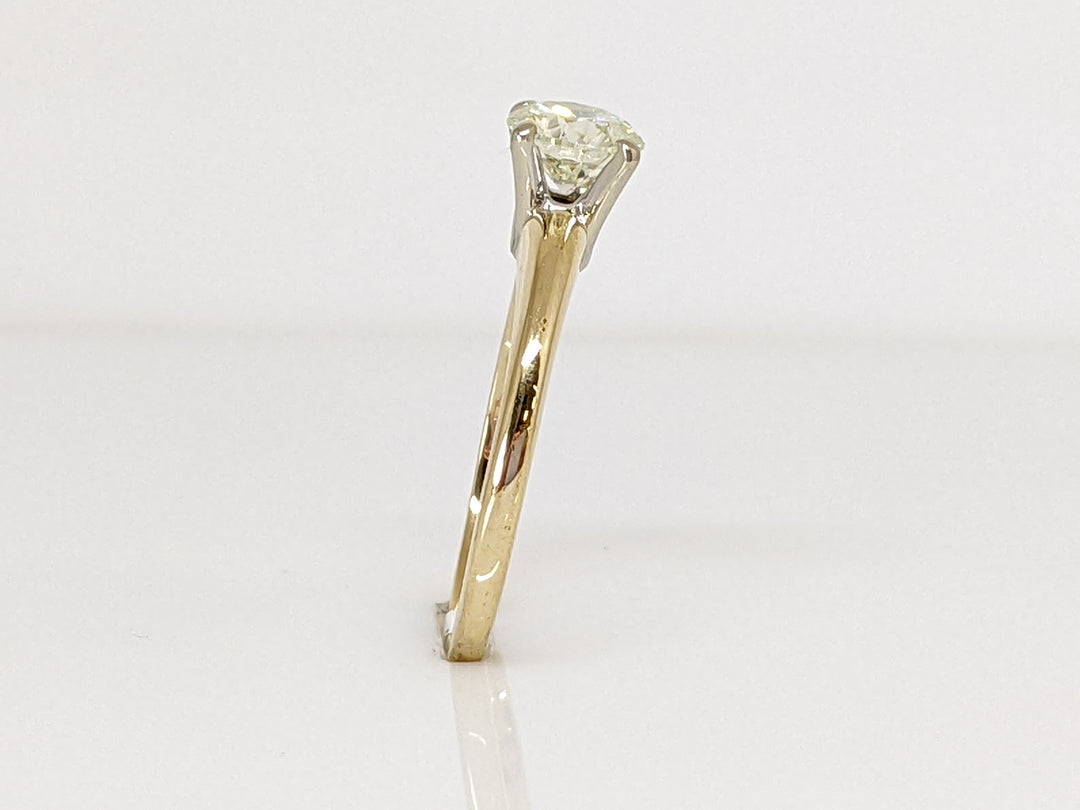14K 1.02 CARAT TOTAL SI2 K ROUND ESTATE SOLITAIRE RING 3.2 GRAMS
