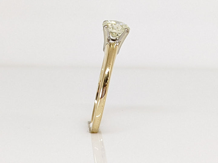 14K 1.02 CARAT TOTAL SI2 K ROUND ESTATE SOLITAIRE RING 3.2 GRAMS
