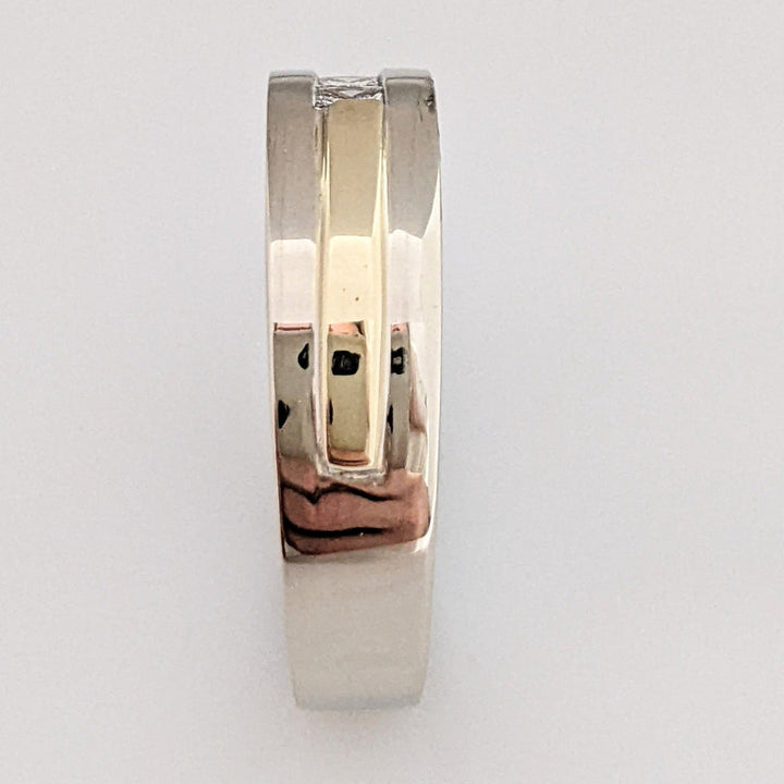 14K TWO-TONE .56 CARAT TOTAL WEIGHT VS2 H DIAMOND PRINCESS CUT (4) ESTATE BAND 11.2 GRAMS