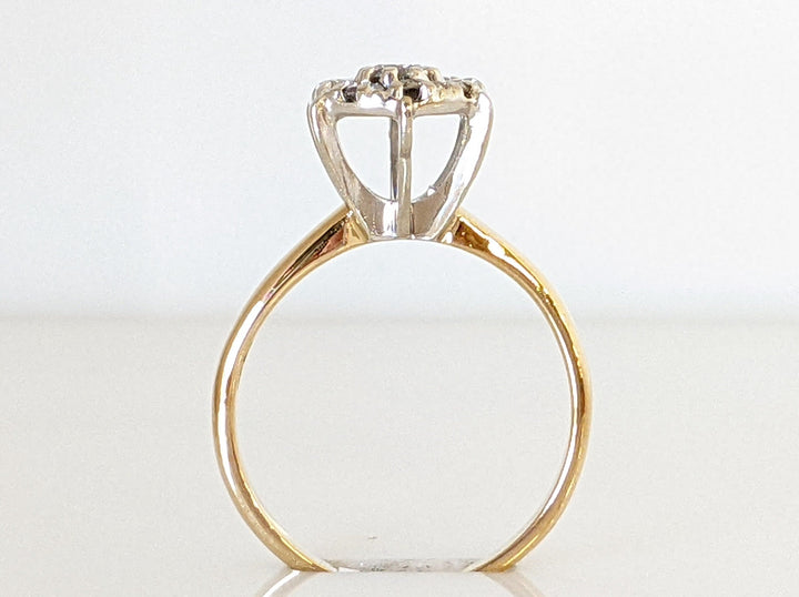 14K .43 CARAT TOTAL WEIGHT I1 H DIAMOND ROUND (9) ESTATE CLUSTER 3.1 GRAMS