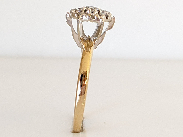 14K .43 CARAT TOTAL WEIGHT I1 H DIAMOND ROUND (9) ESTATE CLUSTER 3.1 GRAMS