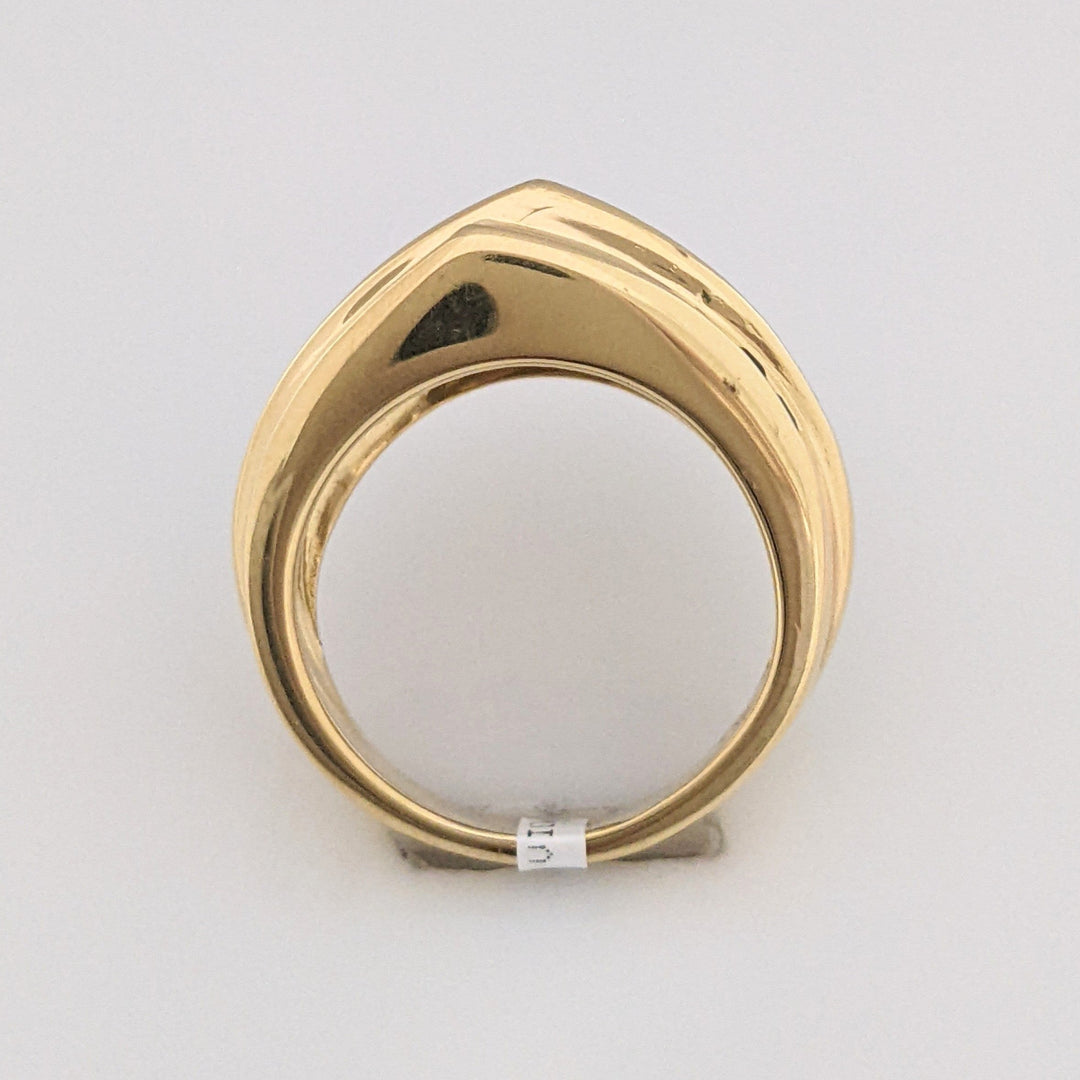 18K SAPPHIRE PRINCESS CUT (20) 2MM WITH .84 DIAMOND TOTAL WEIGHT (10) PRINCESS CUT ESTATE RING 11.0 GRAMS