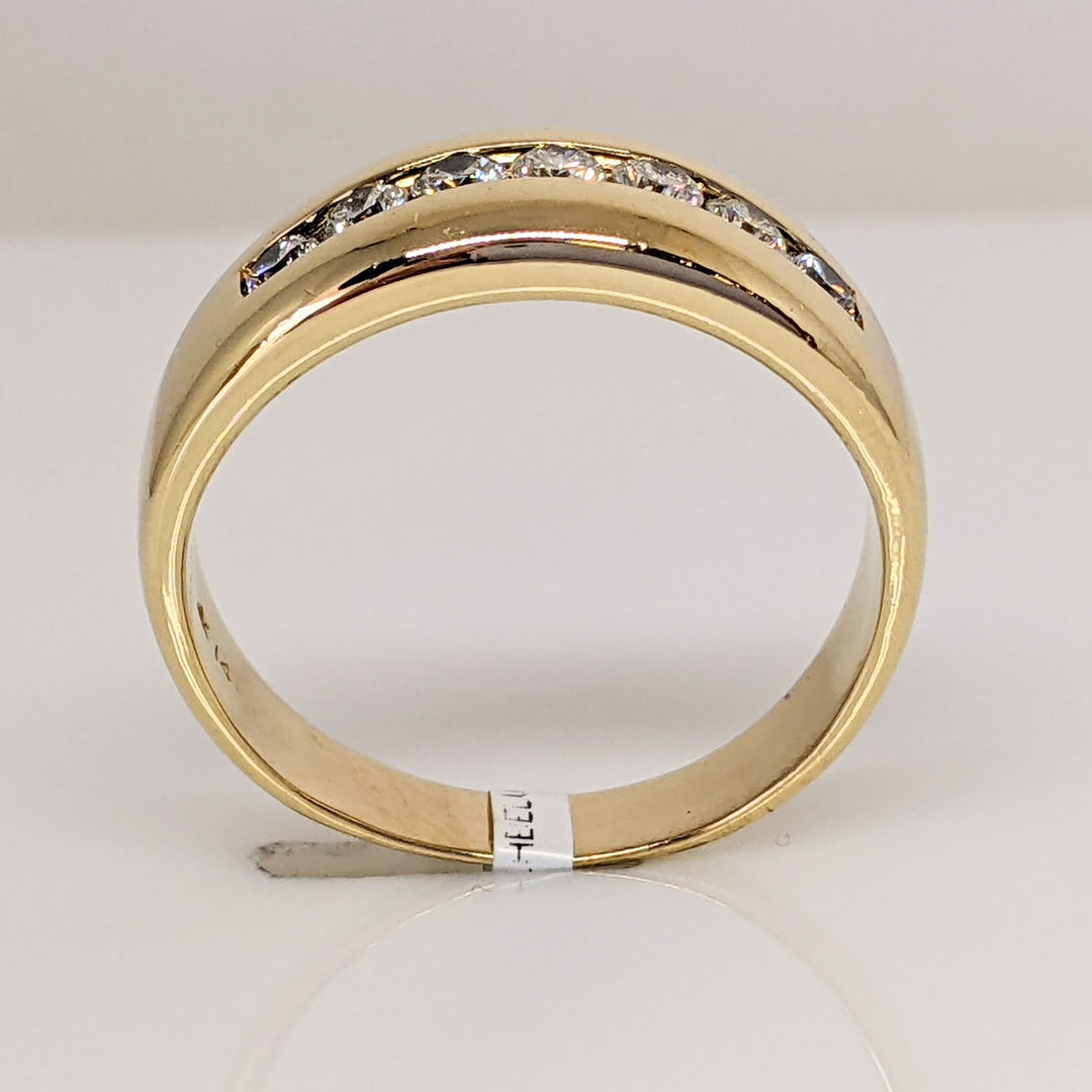 14K .49 CARAT TOTAL WEIGHT SI2H DIAMOND ROUND (7) ESTATE BAND 7.0 GRAMS