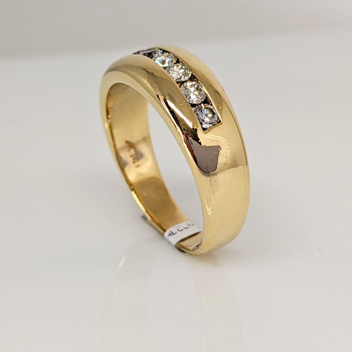 14K .49 CARAT TOTAL WEIGHT SI2H DIAMOND ROUND (7) ESTATE BAND 7.0 GRAMS