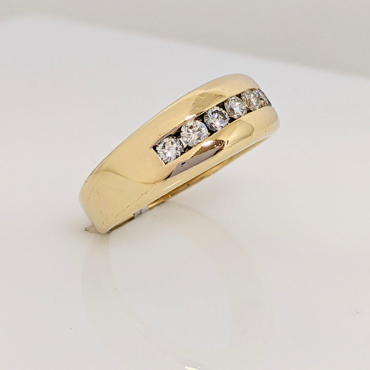 14K .49 CARAT TOTAL WEIGHT SI2H DIAMOND ROUND (7) ESTATE BAND 7.0 GRAMS