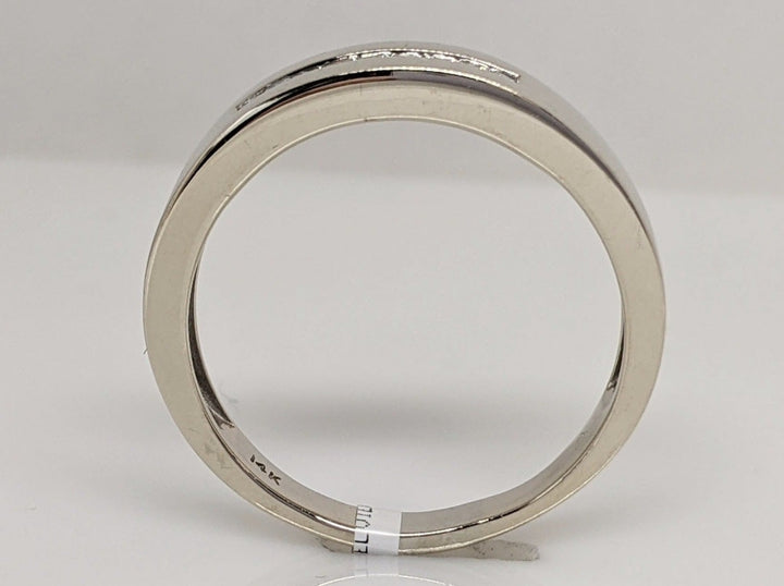 14K WHITE .27 CARAT TOTAL WEIGHT I1 H DIAMOND PRINCESS CUT (9) ESTATE CHANNEL BAND 6.3 GRAMS