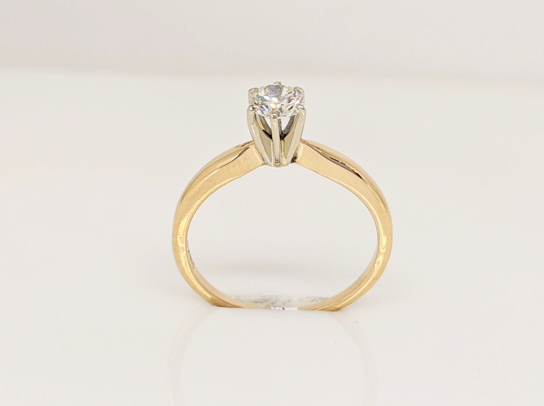 14K .35 CARAT TOTAL VS2 J DIAMOND ROUND ESTATE SOLITAIRE RING 1.6 GRAMS