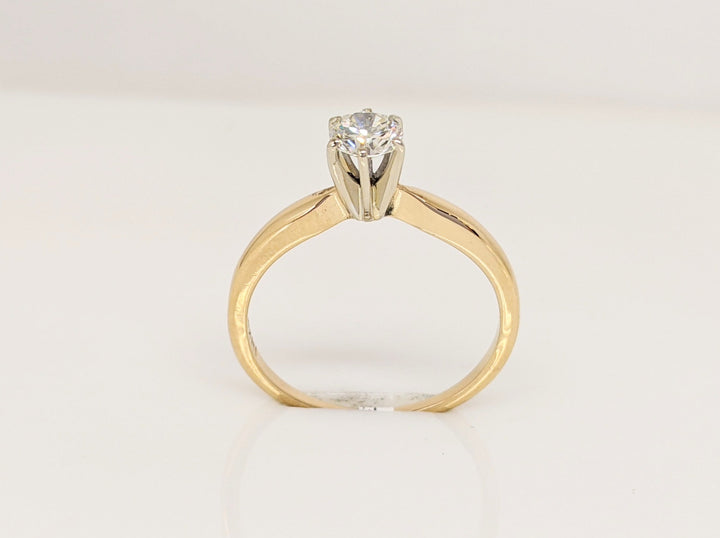 14K .35 CARAT TOTAL VS2 J DIAMOND ROUND ESTATE SOLITAIRE RING 1.6 GRAMS