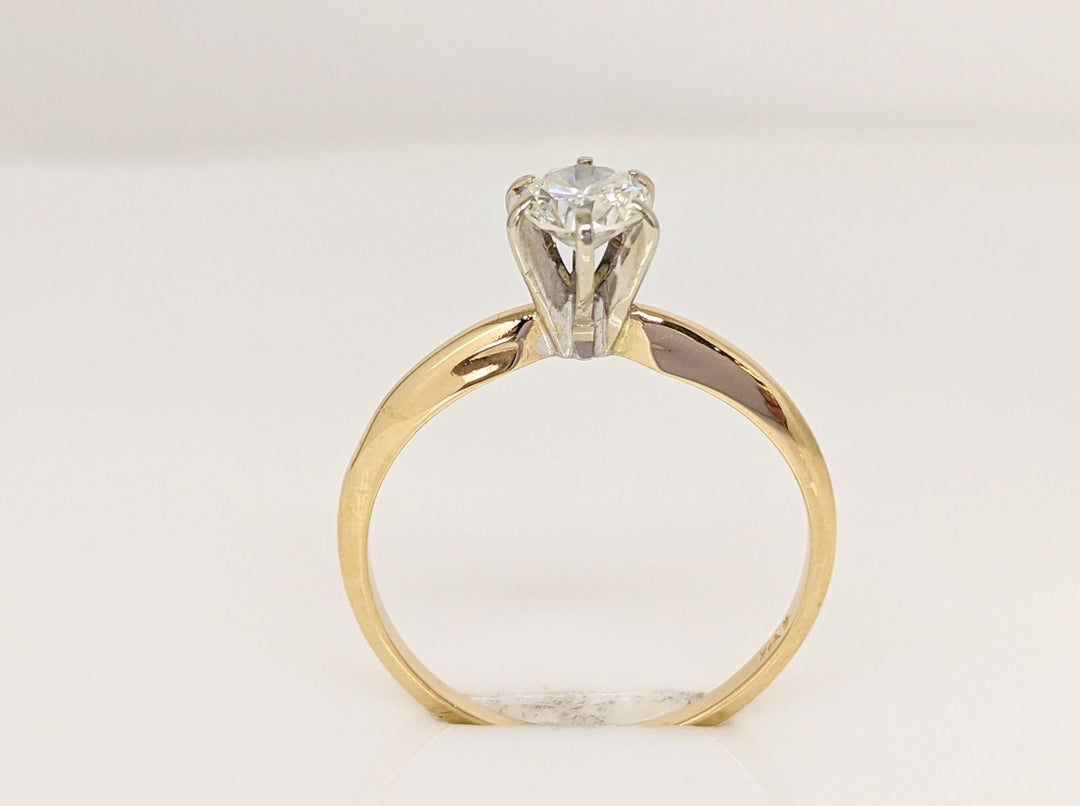 14K .41 CARAT TOTAL VS1 H DIAMOND ROUND SOLITATIRE ESTATE RING 1.6 GRAMS