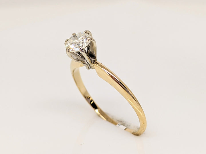 14K .41 CARAT TOTAL VS1 H DIAMOND ROUND SOLITATIRE ESTATE RING 1.6 GRAMS
