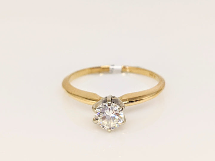14K .41 CARAT TOTAL VS1 H DIAMOND ROUND SOLITATIRE ESTATE RING 1.6 GRAMS