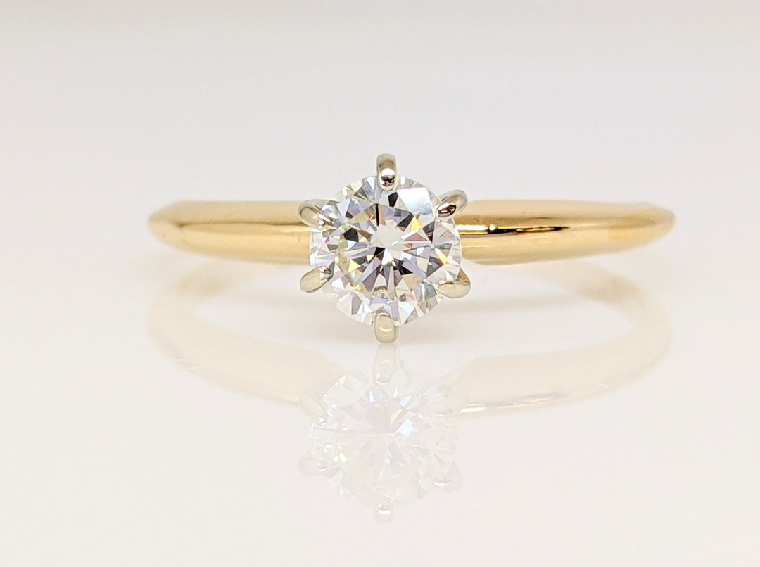 14K .41 CARAT TOTAL VS1 H DIAMOND ROUND SOLITATIRE ESTATE RING 1.6 GRAMS