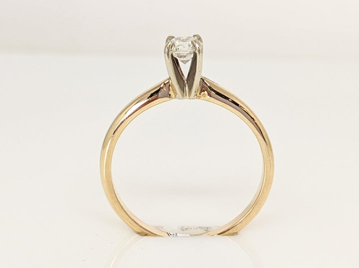 14K .29 CARAT TOTAL SI1 G DIAMOND ROUND ESTATE SOLITAIRE RING 1.9 GRAMS