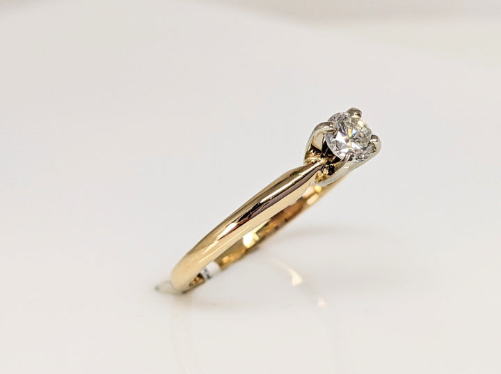 14K .29 CARAT TOTAL SI1 G DIAMOND ROUND ESTATE SOLITAIRE RING 1.9 GRAMS