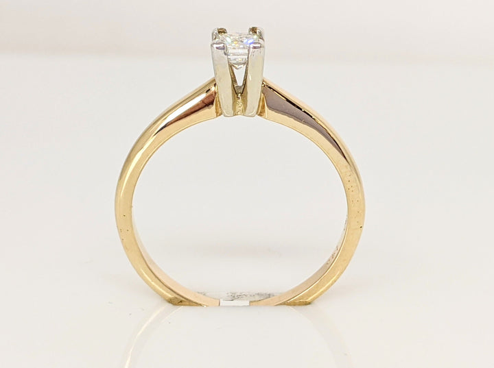14K .19 CARAT TOTAL SI2 G DIAMOND PRINCESS CUT SOLITAIRE ESTATE RING 2.1 GRAMS