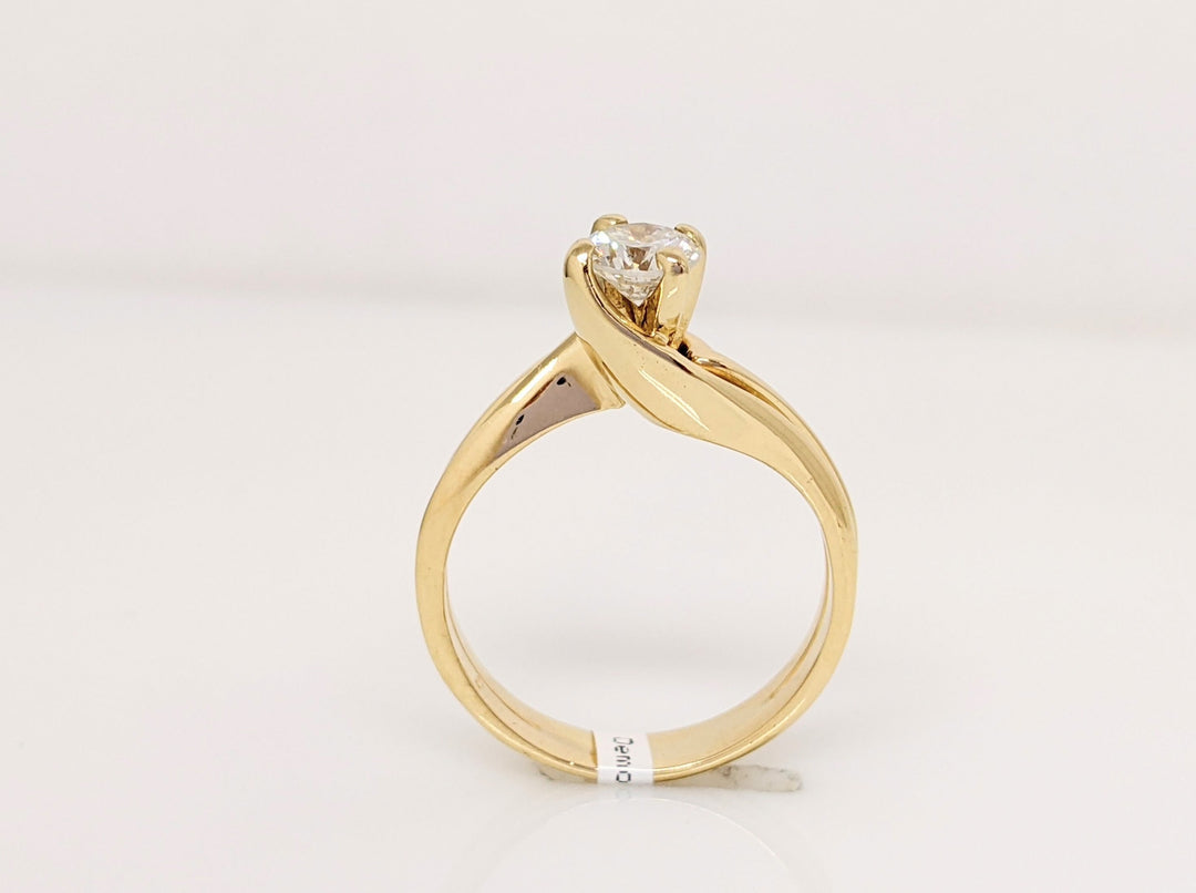 14K .40 CARAT TOTAL I1 J DIAMOND ROUND ESTATE BYPASS RING 3.8 GRAMS