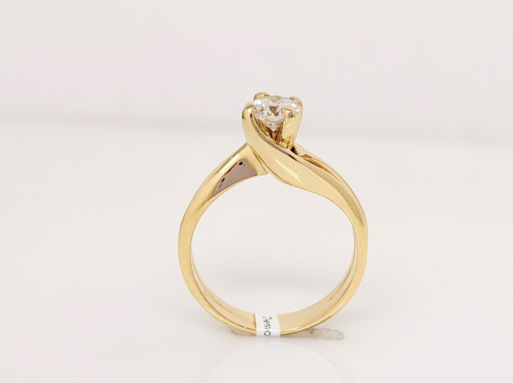 14K .40 CARAT TOTAL I1 J DIAMOND ROUND ESTATE BYPASS RING 3.8 GRAMS