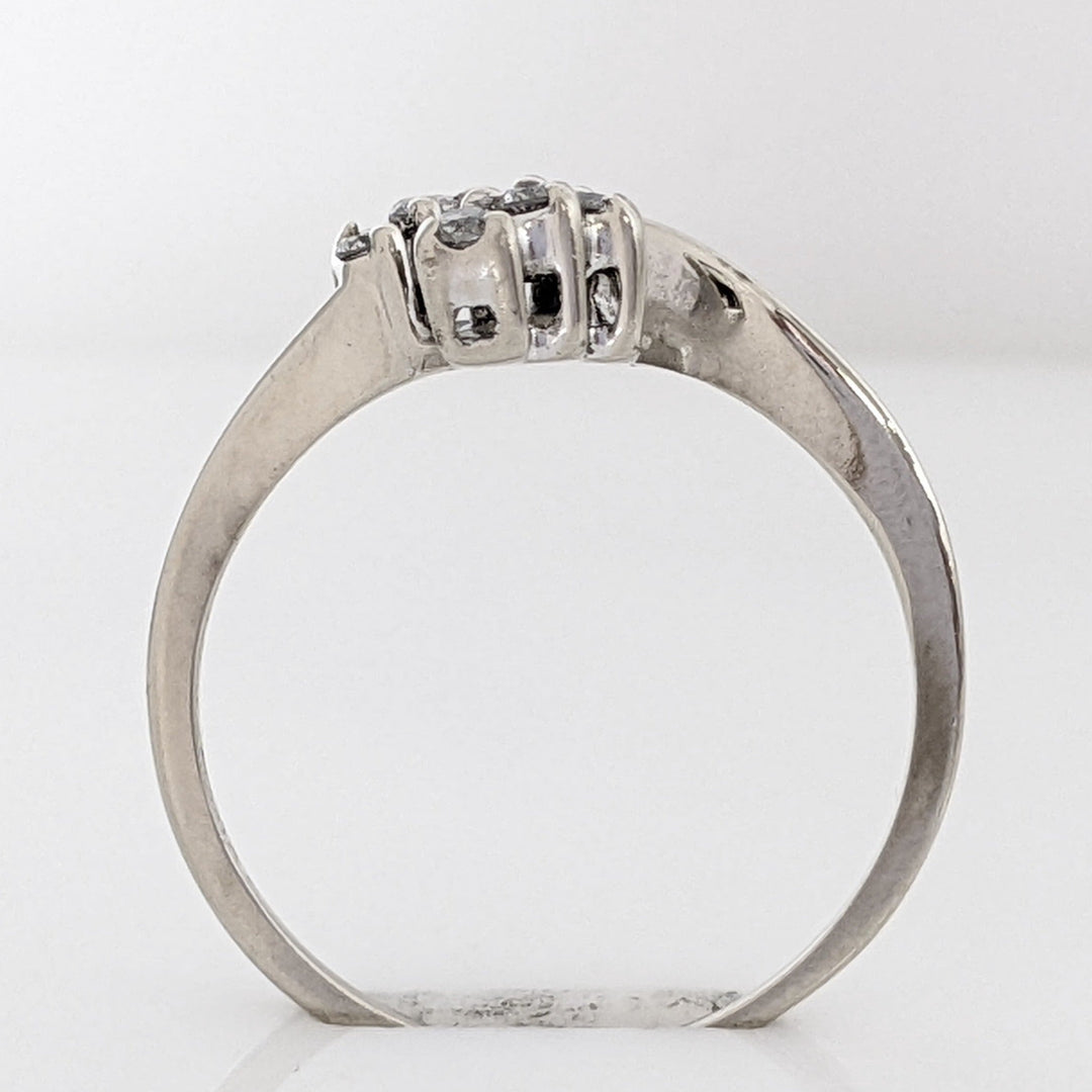 14K WHITE .12 CARAT TOTAL WEIGHT I1 I DIAMOND ROUND (6) ESTATE RING JACKET 1.8 GRAMS