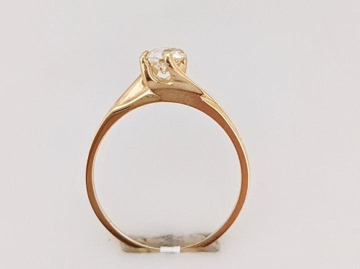 14K .39 CARAT TOTAL VS2 I DIAMOND ROUND (1) ESTATE BYPASS RING 1.5 GRAMS