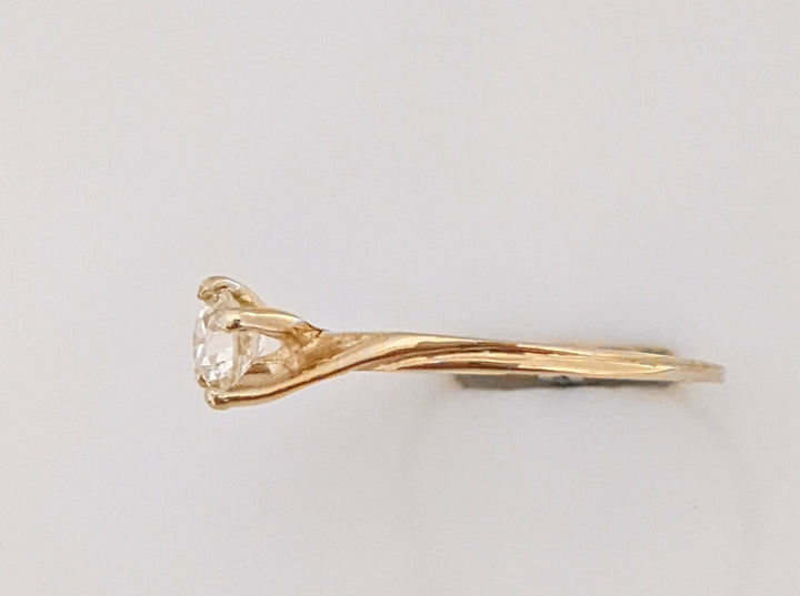 14K .39 CARAT TOTAL VS2 I DIAMOND ROUND (1) ESTATE BYPASS RING 1.5 GRAMS
