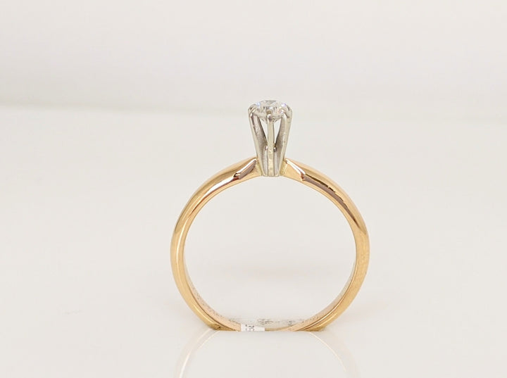 14K .12 CARAT TOTAL I1 G DIAMOND ROUND ESTATE SOLITAIRE RING 2.0 GRAMS