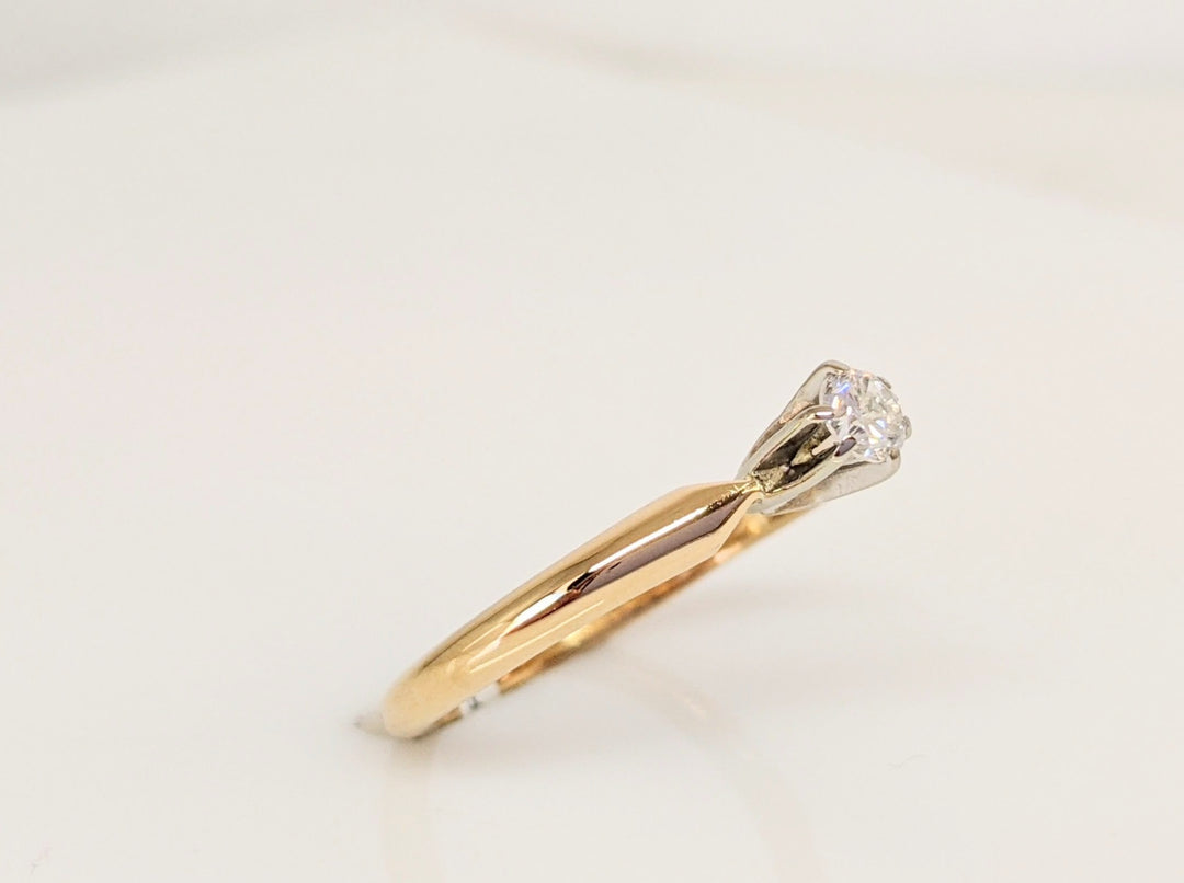 14K .12 CARAT TOTAL I1 G DIAMOND ROUND ESTATE SOLITAIRE RING 2.0 GRAMS