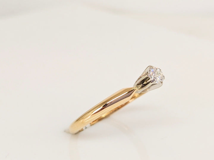 14K .12 CARAT TOTAL I1 G DIAMOND ROUND ESTATE SOLITAIRE RING 2.0 GRAMS