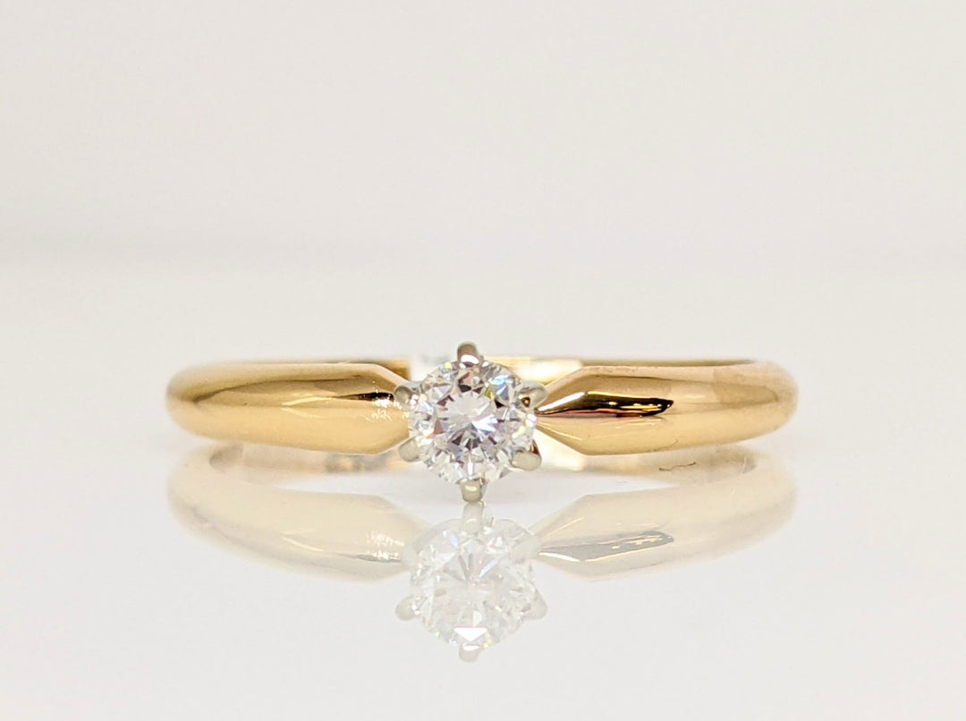 14K .12 CARAT TOTAL I1 G DIAMOND ROUND ESTATE SOLITAIRE RING 2.0 GRAMS