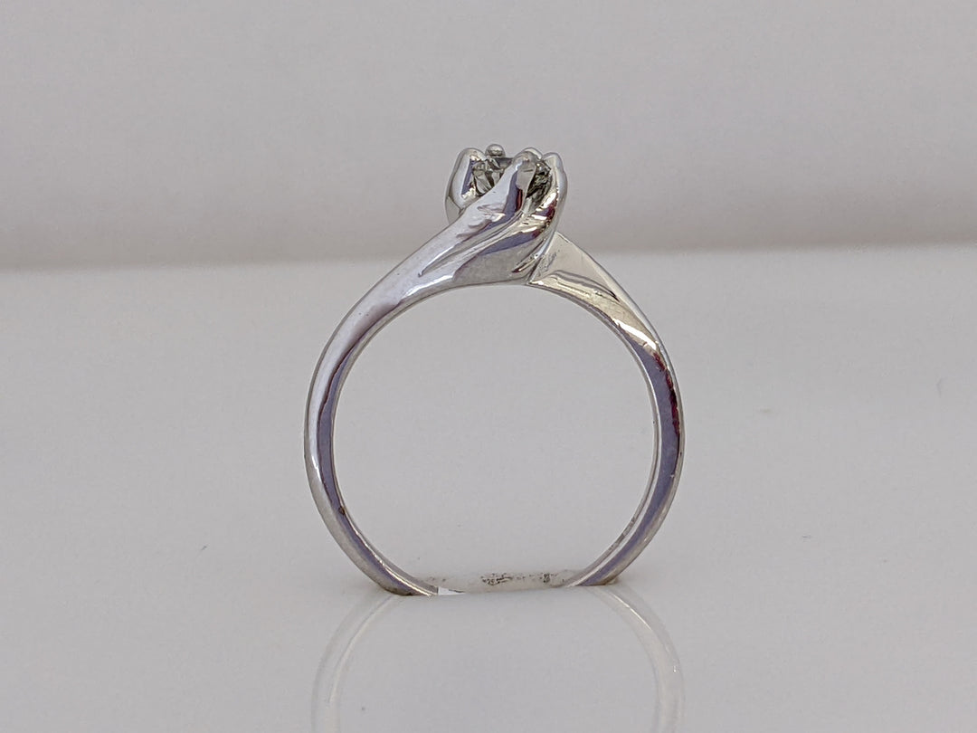 14K .38 CARAT TOTAL SI1 I DIAMOND ROUND BYPASS ESTATE RING 2.4 GRAMS