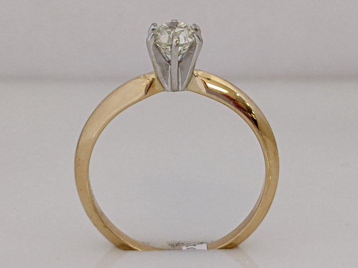 14K .42 CARAT TOTAL VS2 P DIAMOND ROUND ESTATE SOLITAIRE 1.9 GRAMS