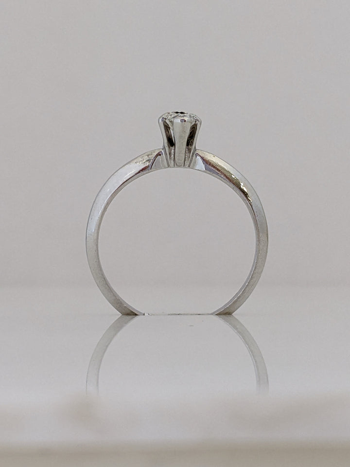 14K WHITE .25 CARAT TOTAL VS1 G DIAMOND MARQUISE ESTATE RING 2.0 GRAMS