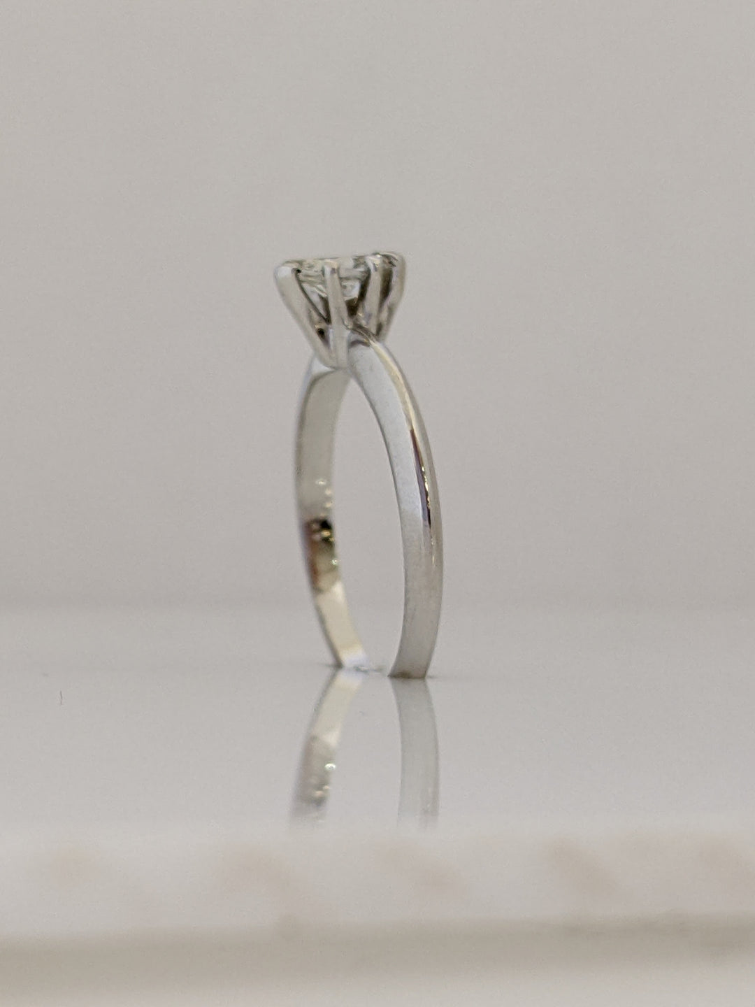 14K WHITE .25 CARAT TOTAL VS1 G DIAMOND MARQUISE ESTATE RING 2.0 GRAMS