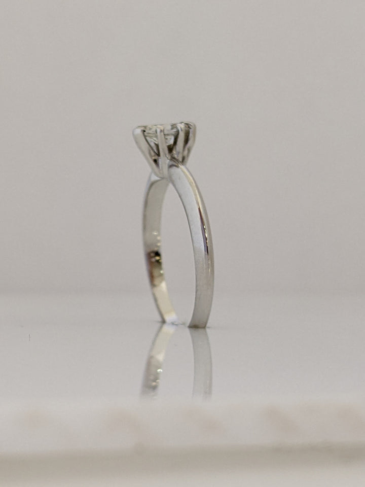 14K WHITE .25 CARAT TOTAL VS1 G DIAMOND MARQUISE ESTATE RING 2.0 GRAMS