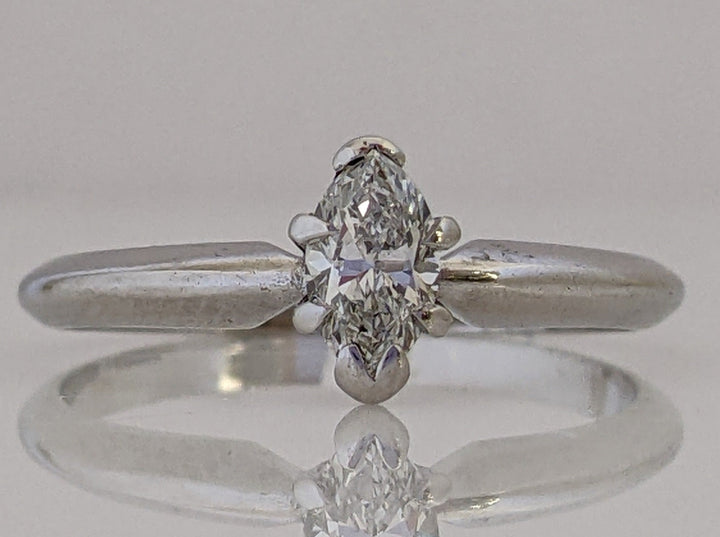 14K WHITE .25 CARAT TOTAL VS1 G DIAMOND MARQUISE ESTATE RING 2.0 GRAMS