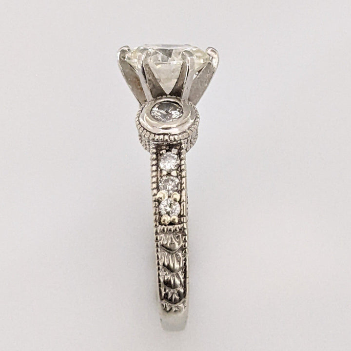 14K WHITE 2.77 CARAT TOTAL WEIGHT SI2 J DIAMOND ROUND (69) ESTATE RING 6.8G