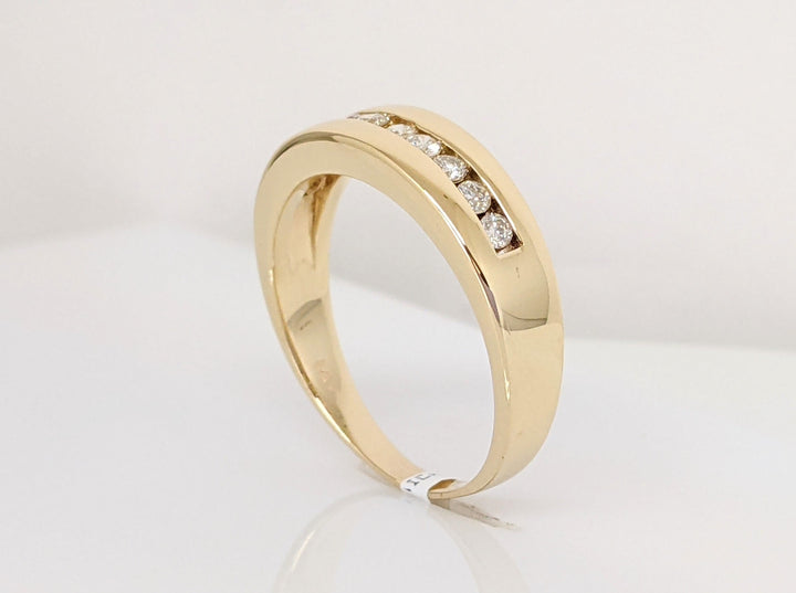 14K .25 CARAT TOTAL WEIGHT I1 I DIAMOND ROUND (10) ESTATE CHANNEL SET BAND 4.7 GRAMS