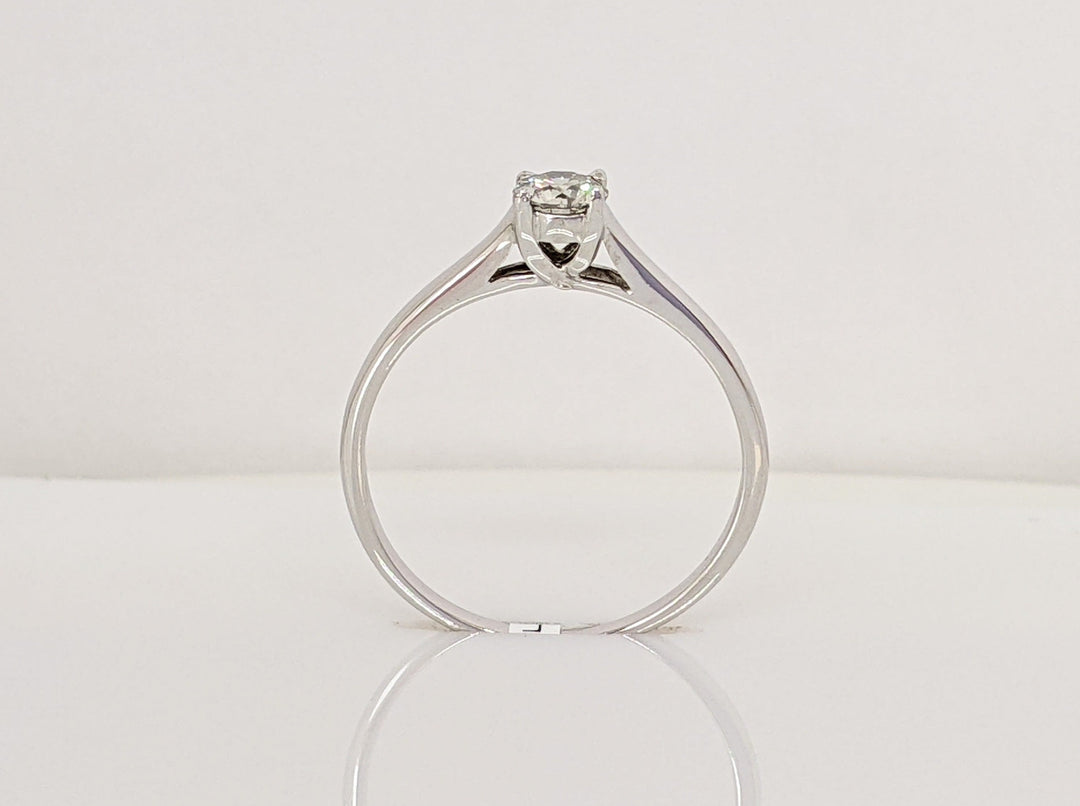 14K WHITE .30 CARAT TOTAL VS2 I DIAMOND ROUND ESTATE SOLITAIRE RING 1.6 GRAMS