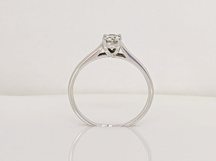 14K WHITE .30 CARAT TOTAL VS2 I DIAMOND ROUND ESTATE SOLITAIRE RING 1.6 GRAMS