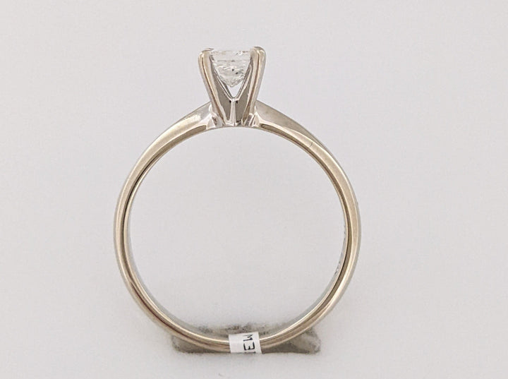 14K WHITE .47 CARAT TOTAL SI2 H DIAMOND PRINCESS CUT ESTATE RING 2.2 GRAMS