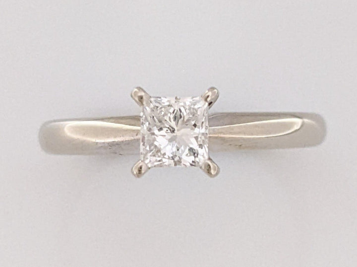 14K WHITE .47 CARAT TOTAL SI2 H DIAMOND PRINCESS CUT ESTATE RING 2.2 GRAMS